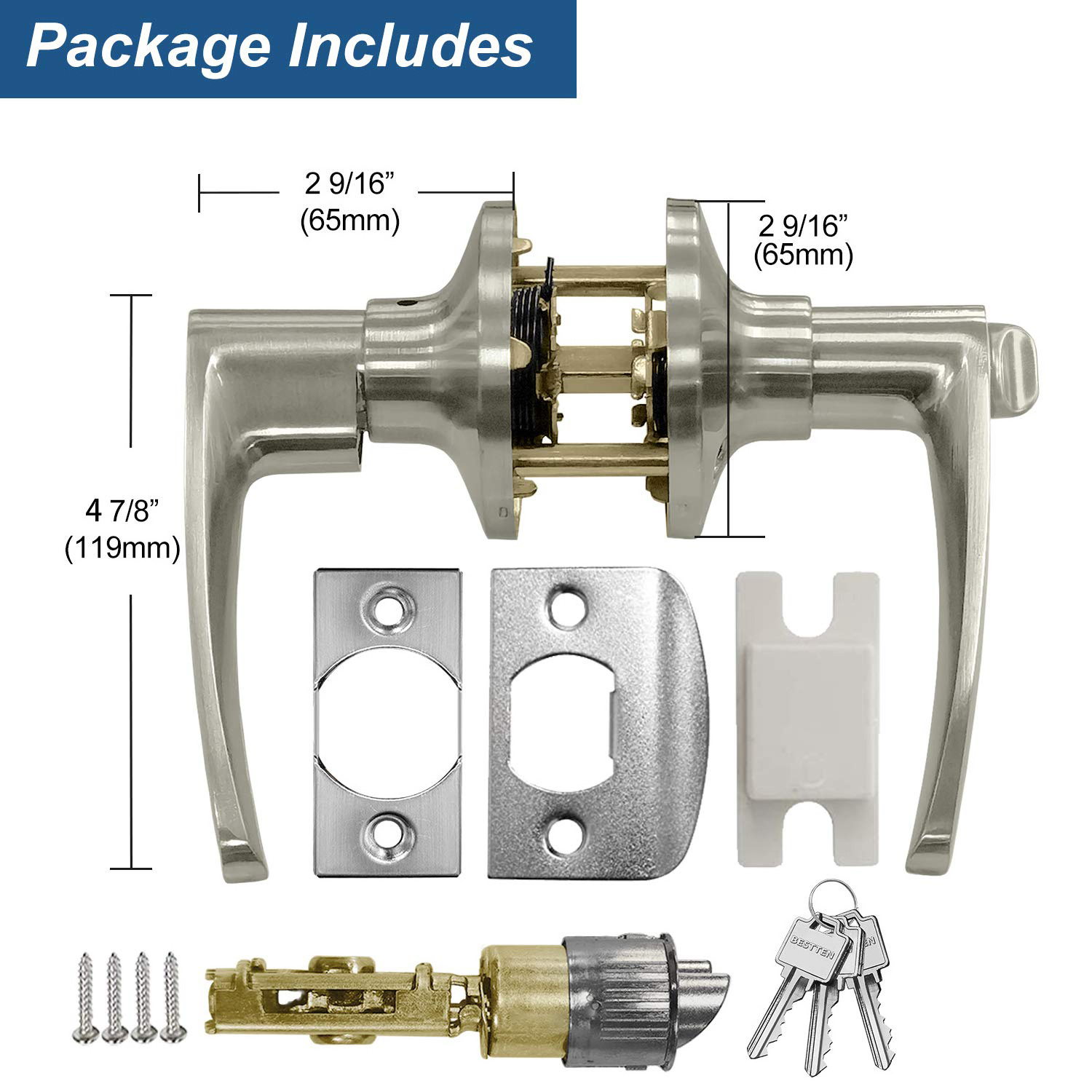 senho  ANSI grade 3 zinc alloy tubular Digital Door Lock Single Double Deadbolt Security Lock