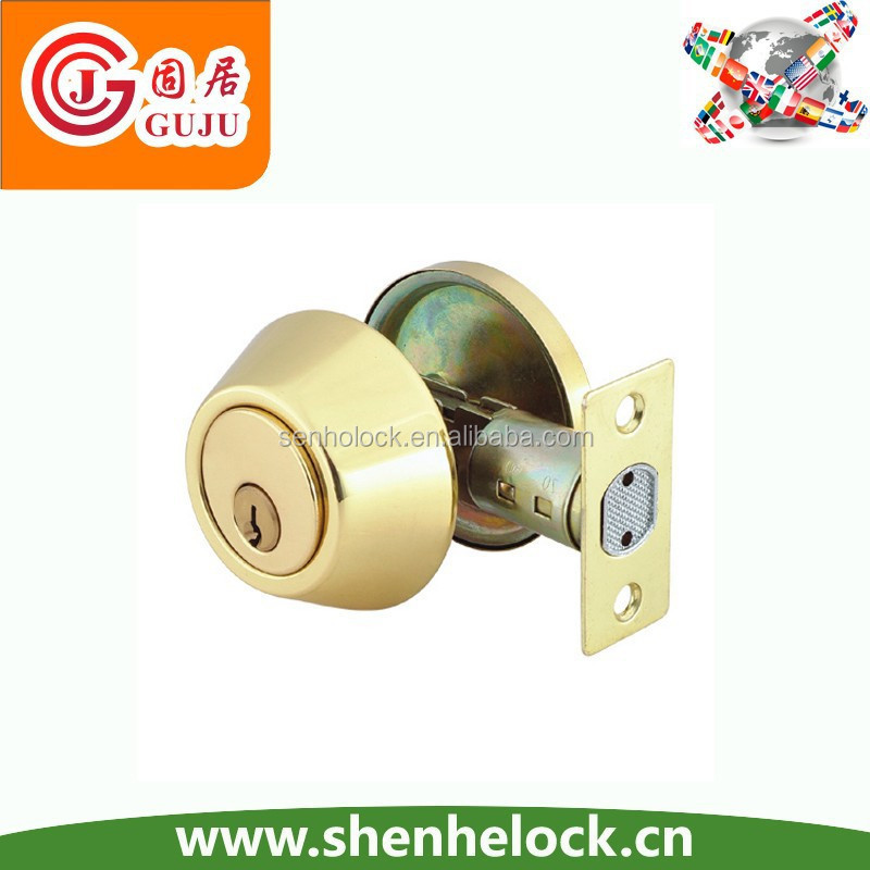 Bedroom brass Door Deadbolt Locks FOB factory lock in door