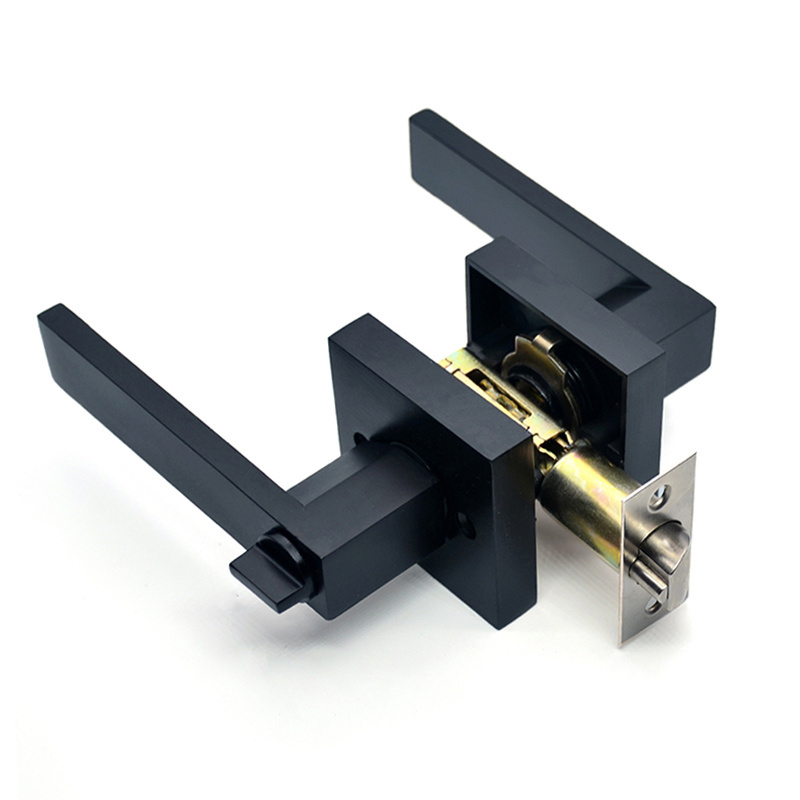 WPC Israel aluminium rose door handle on zinc rosette security lock body magnet latch 70mm locksets door lock handle cylinder