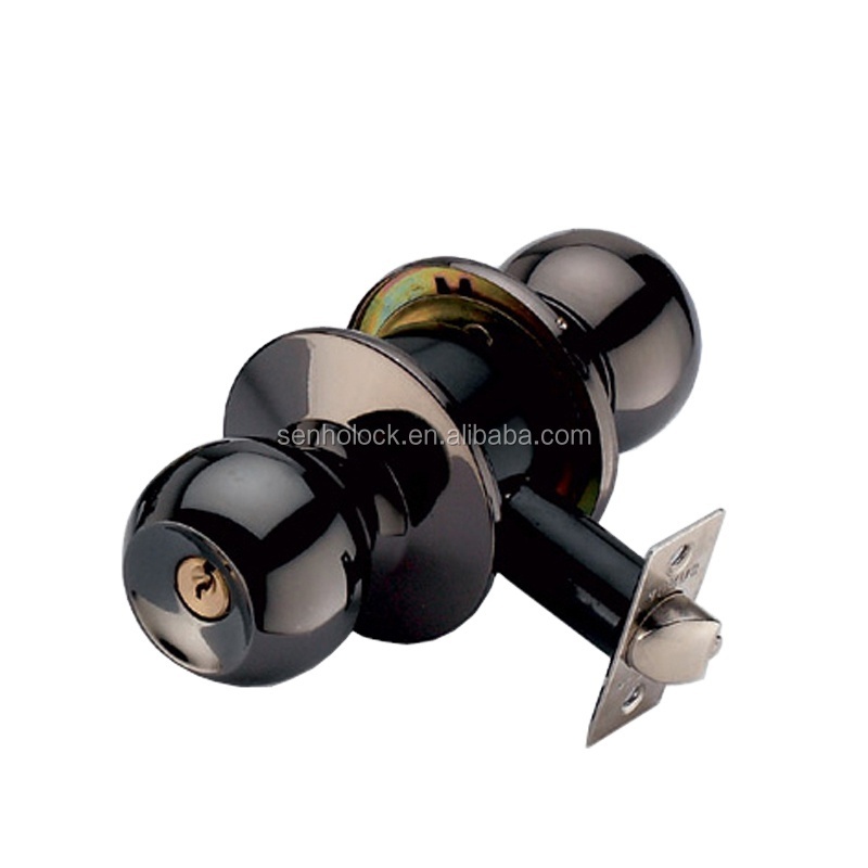 Suitable for indoor door  lock round cylinder Cylindrical 304 201 Material 587 Ball Button knob handle Lock door lock