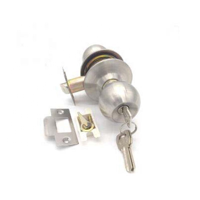 Entrance Safe Stainless Steel Entrance Privacy Access Three Lever 587 American Cylinder Hotel Round Handle Cylindrical Door Lock