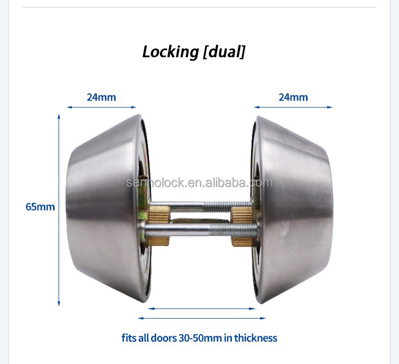 Lock single side open auxiliary invisible  deadbolt interior  passageway lock secret door, glass door lock