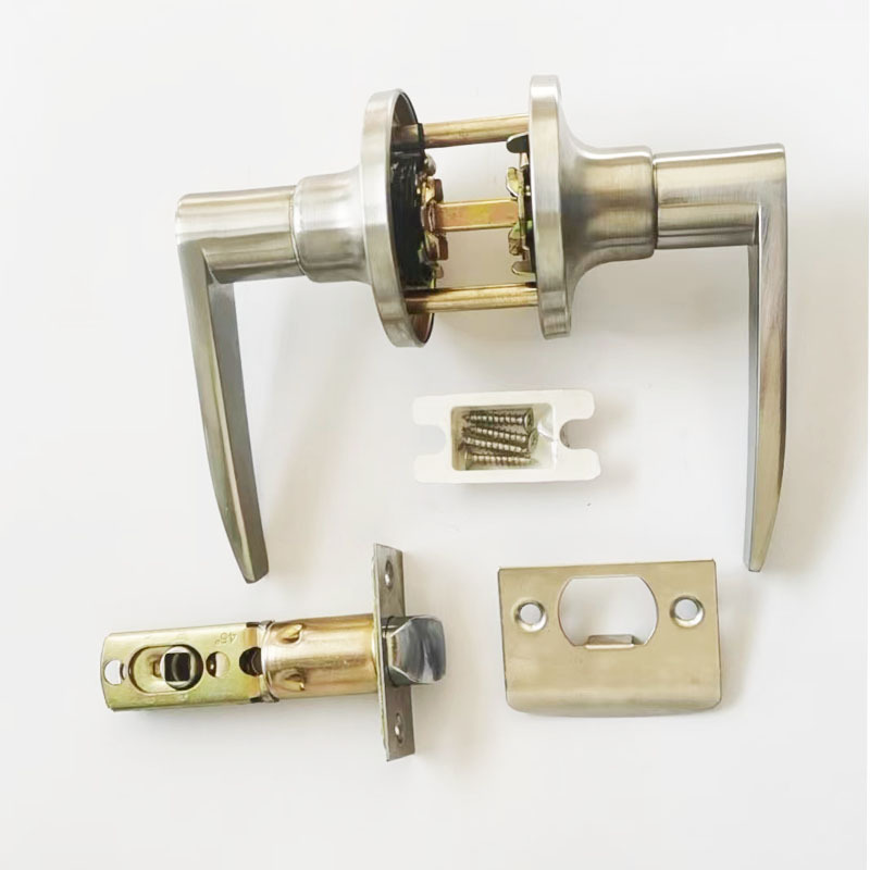 Mechanical combination lever lock Bathroom lever door handle tubular lever door lock