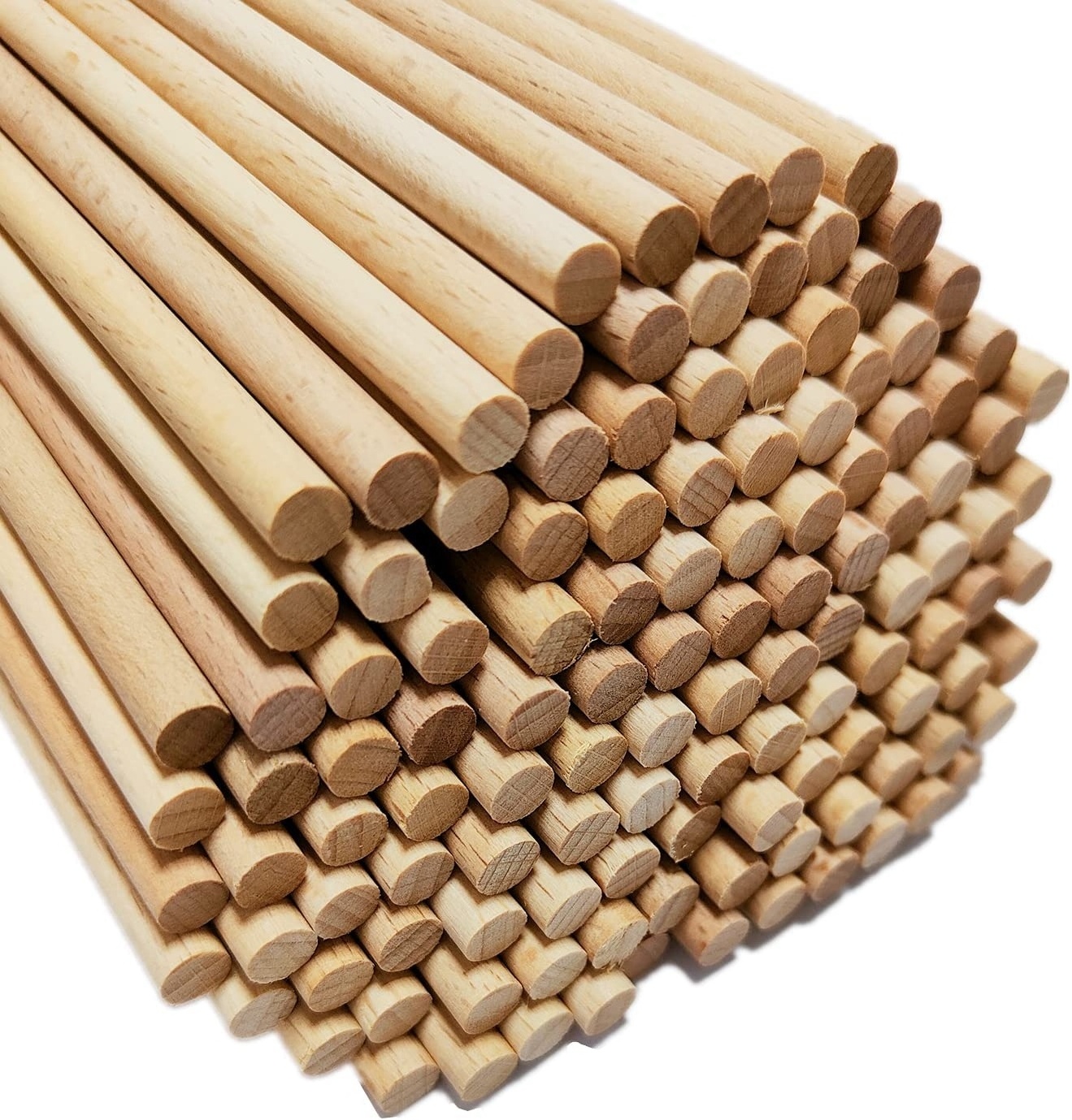 wholesale custom Unfinished Natural Wood Sticks Wooden Cake Dowel Rods