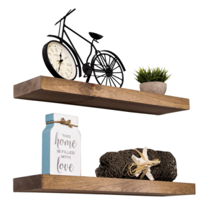 Rustic Farmhouse 3 Tier hidden Floating wall Wood Shelf design