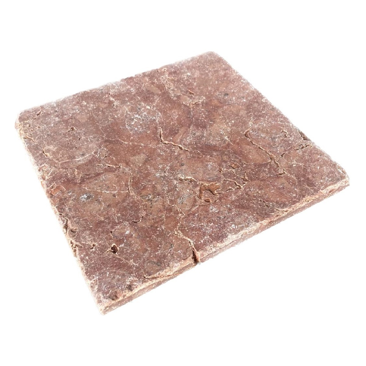 High Quality Italian TUMBLED 200x200 x10 mm tiles ROSSO ASIAGO VERONA natural marble for floor and covering