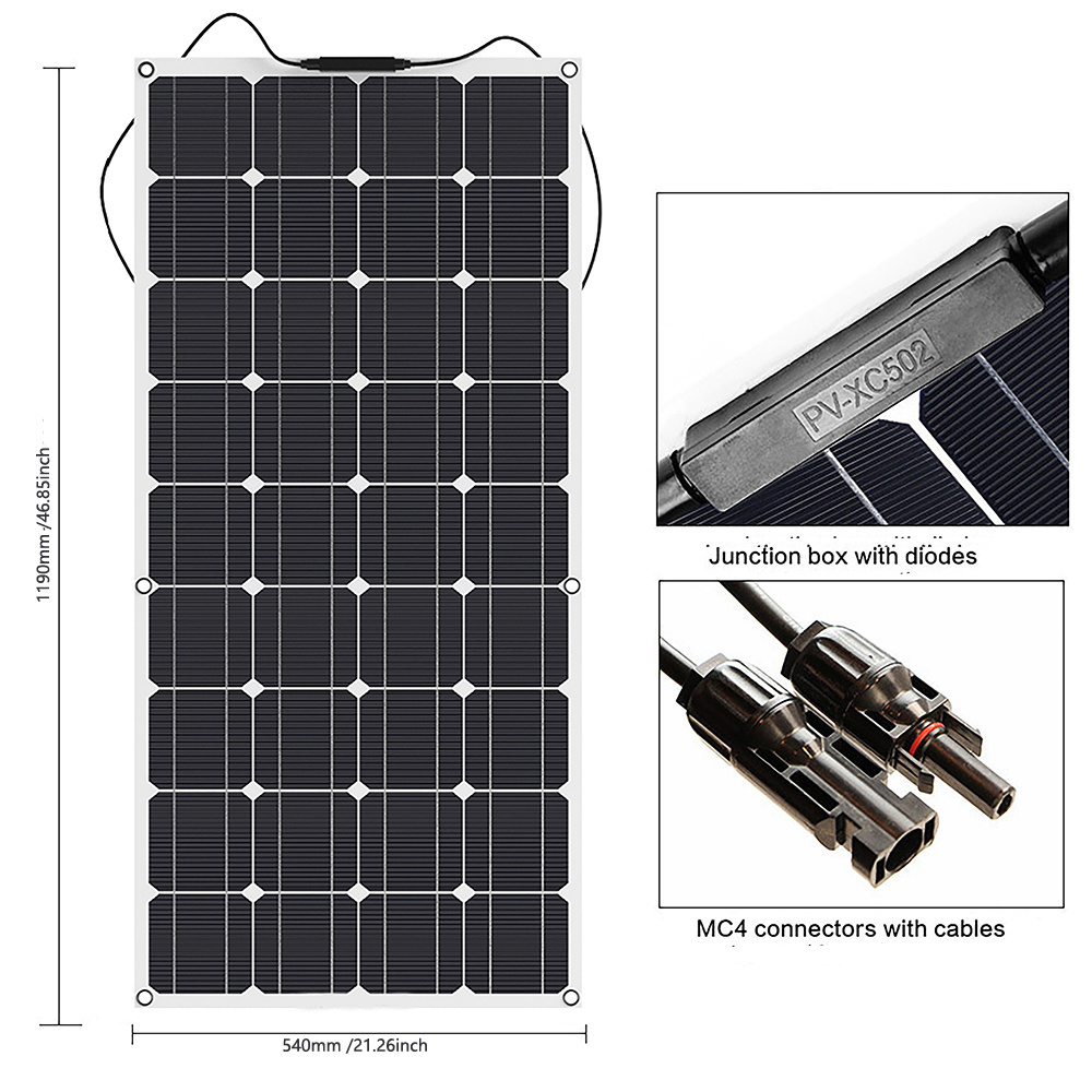 Zonnecel  New Hot Sale Fleksibel Solar Mono100W 200W 250Watts High Efficiency Portable Folding Pano Solar Panels With Camping