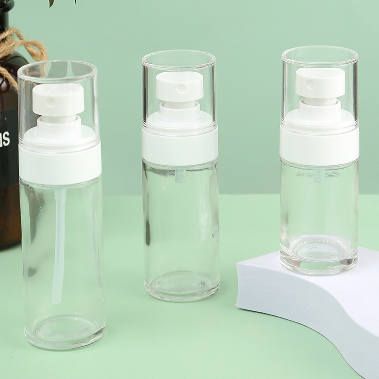 Manufacturer Wholesale cylinder 30 ml 50 ml 100 ml 120ml empty magnetic perfume spray frosted glass bottle supply