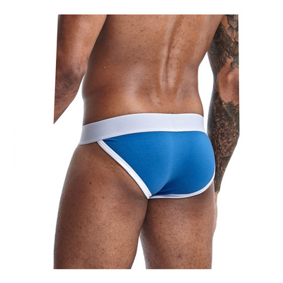 Men's Cotton Butt Plug Open Back Trunks Thongs Sexy Boxer Briefs Men Underwear Crotchless