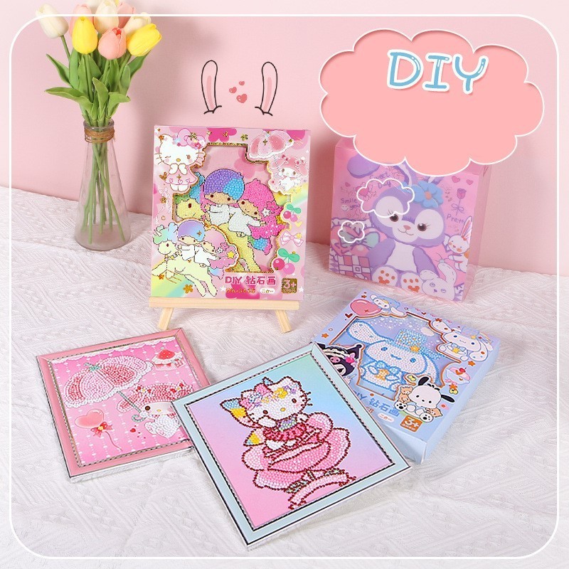 Diamond painting children's new full diamond handmade fun diy crystal coulomi diamond stickers