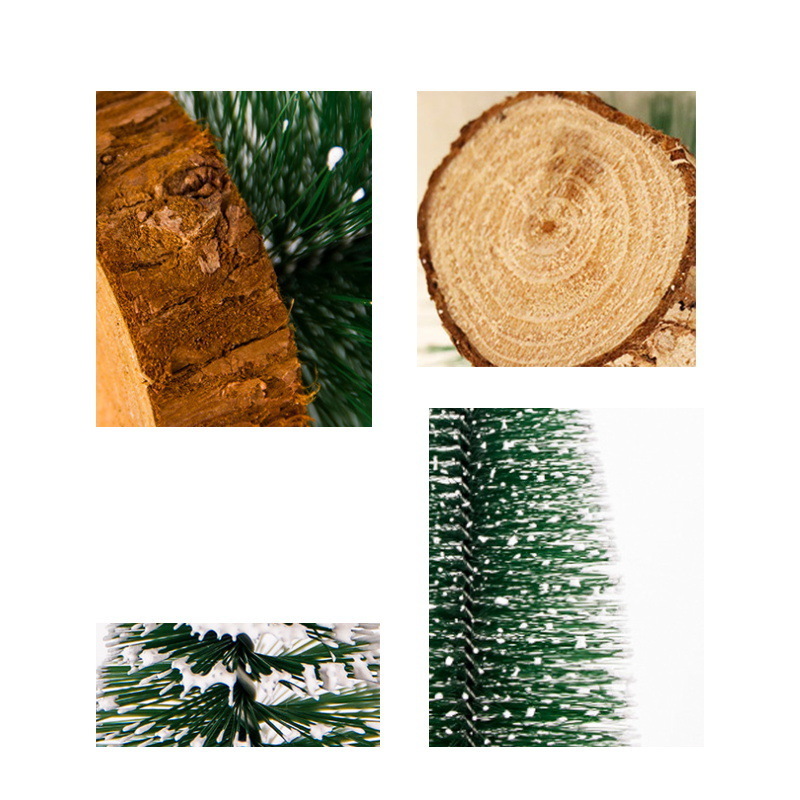 Pine needle flocking Christmas tree with white cedar shopping mall shop desktop decoration mini Christmas tree