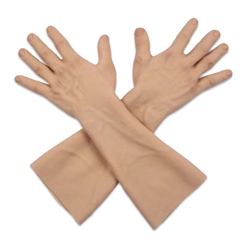 Simulated male hand model gloves silicone prosthetic feet real texture rubber gloves fashion prosthetic hands