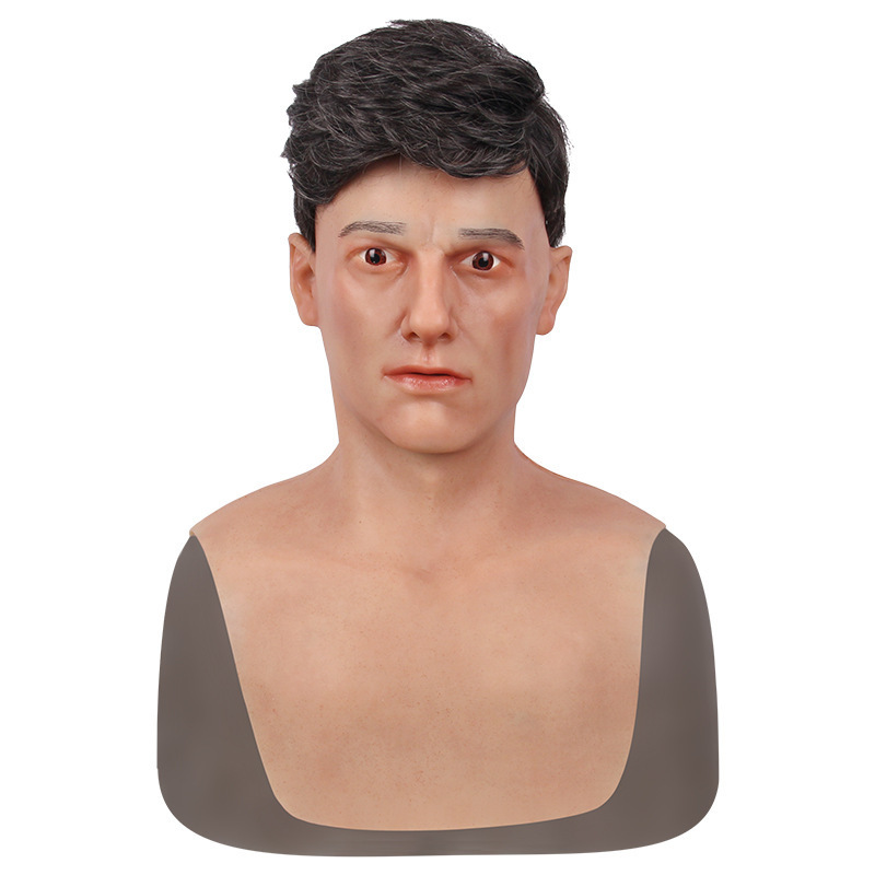 Full-face custom silicone horror mask for young and middle-aged people with whimsical Halloween masks