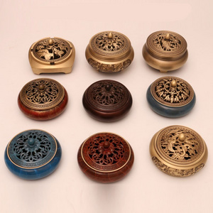 Copper three-legged home interior decoration sandalwood incense table gift antique small incense burner