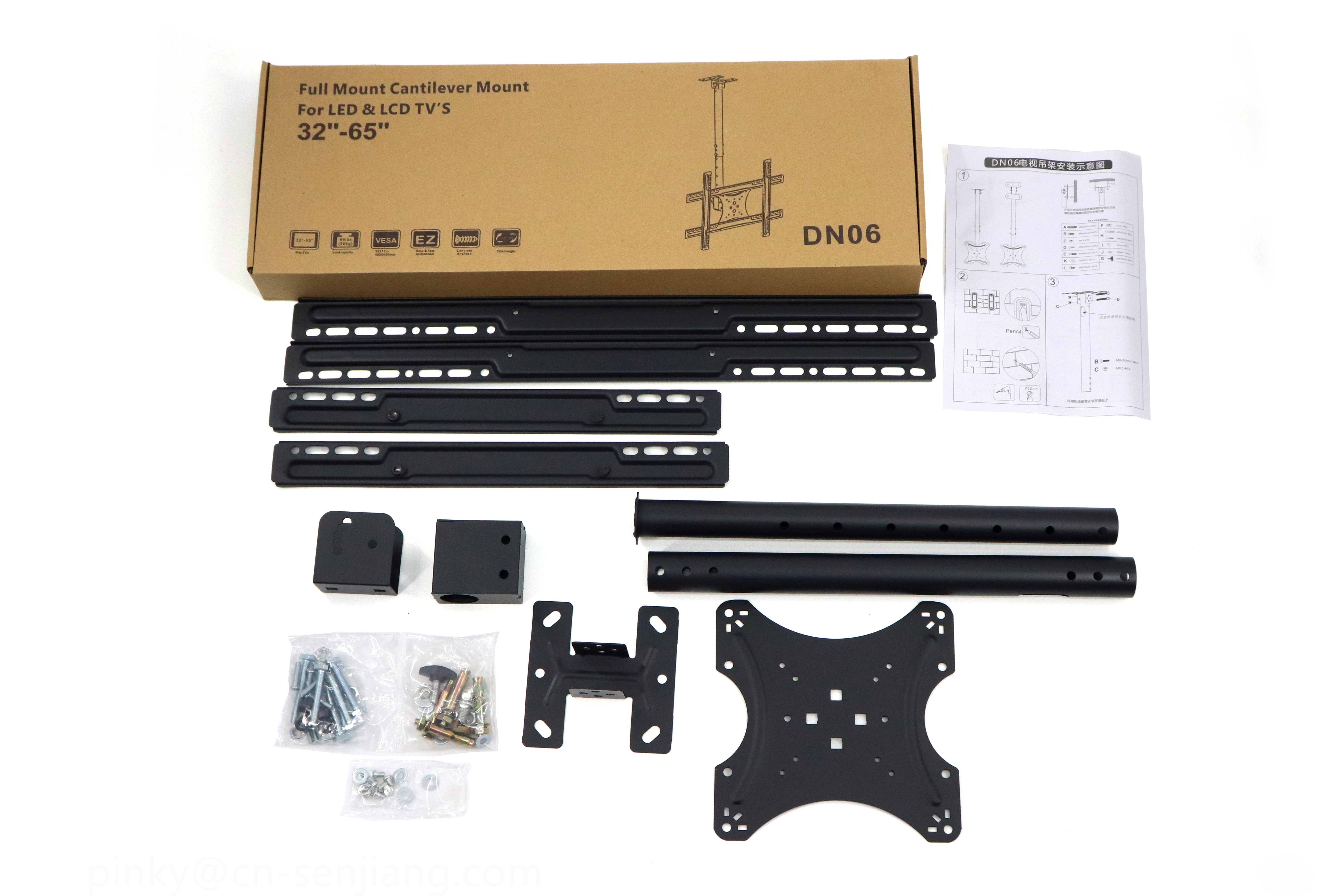 Popular Motorized TV mounts Ceiling Retractable Wall Mount for 32 to 65 inch up to 30kg Ceiling TV Holder