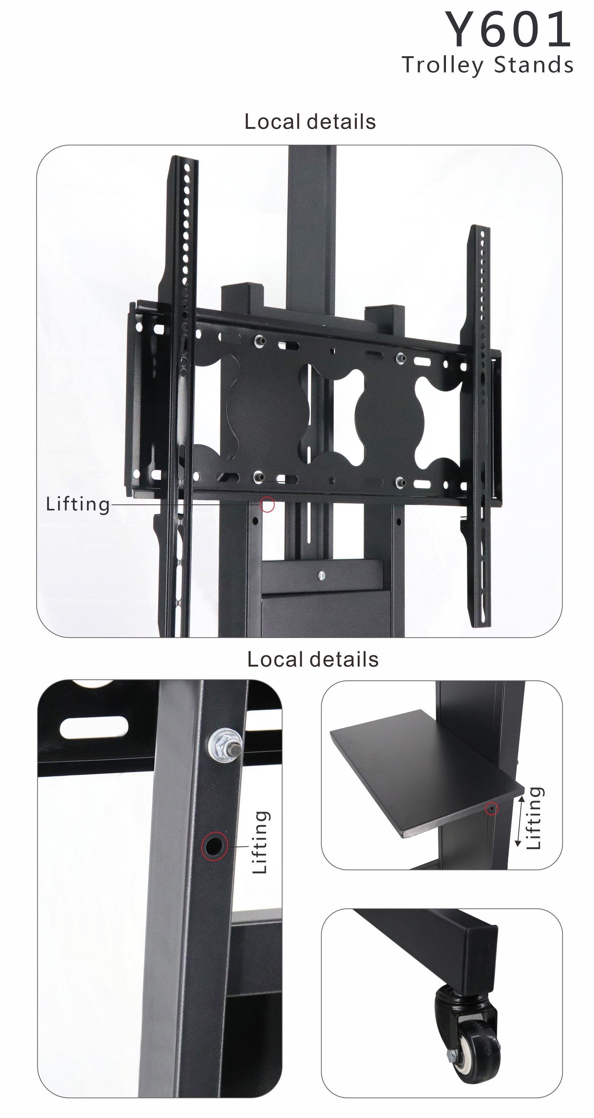 wholesale fashion classic cheap tv stand with cart tv mount