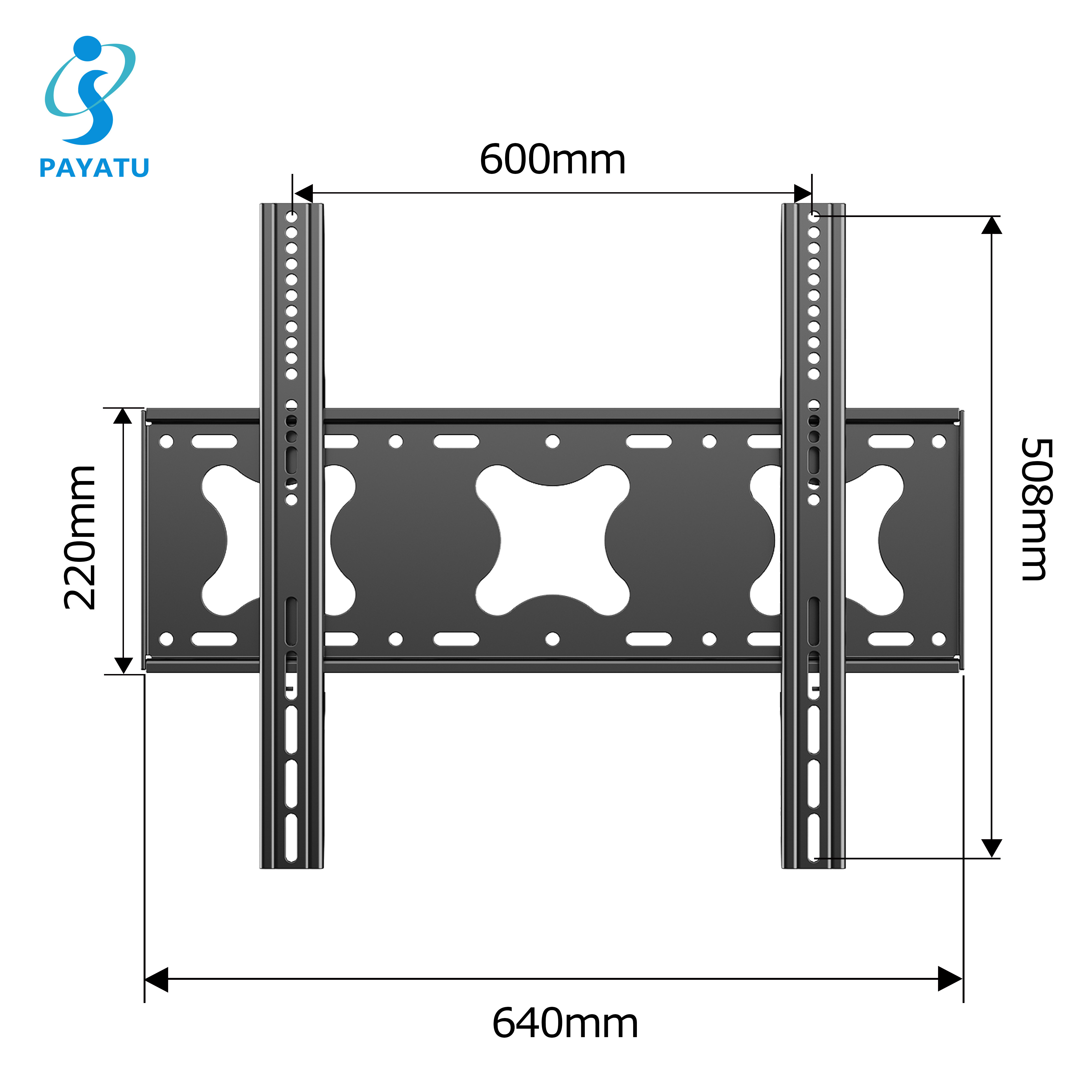 Fixed Wall Mount Universal LED TV Bracket Wall Mounting Rack VESA 400*400 Suits 42 55 60 65 70 75 80 85 Inches Plasma Screen TV