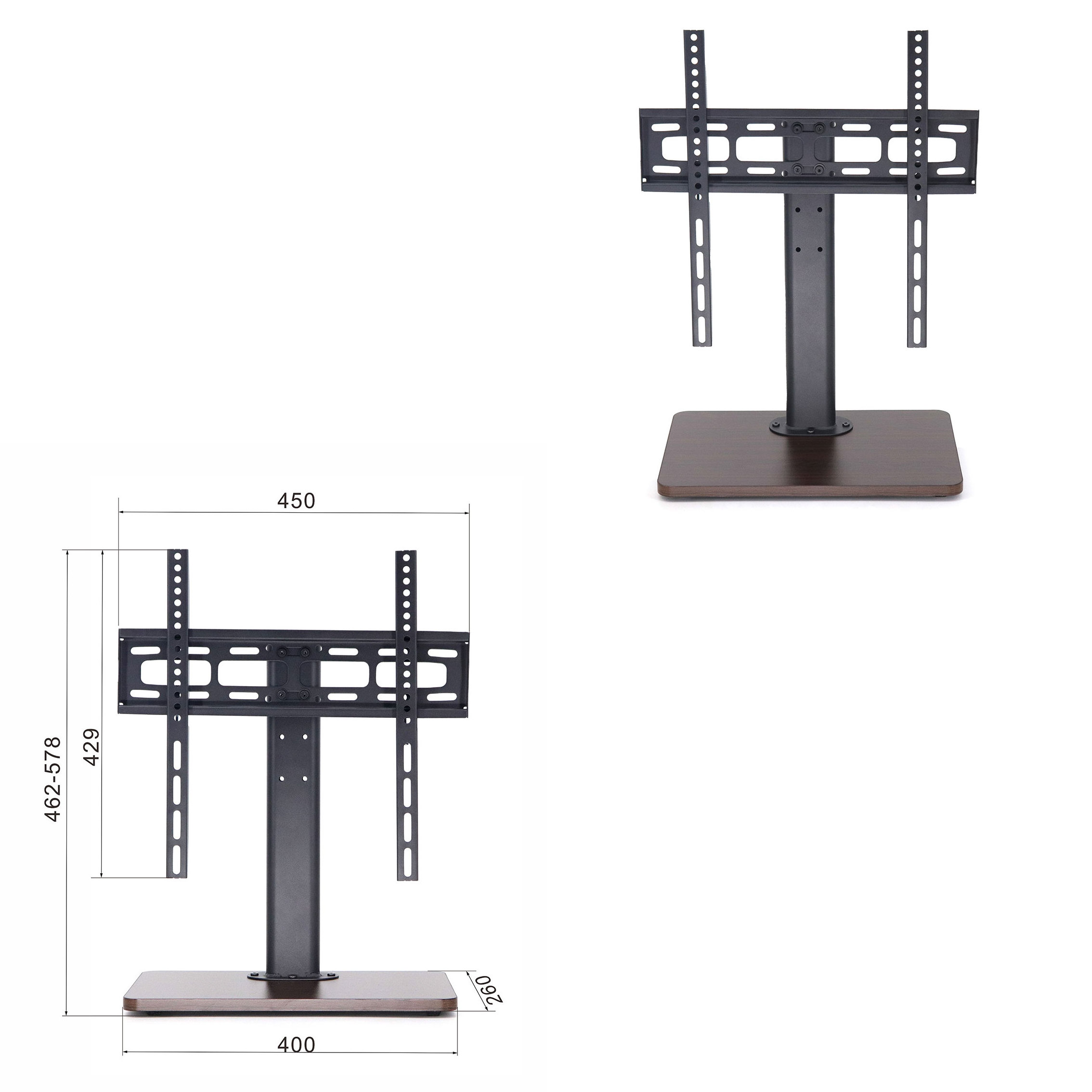 Wholesale flat panel tv deskopt mount lcd plasma vertical adjustable smart tv wall mount bracket for 55 inch