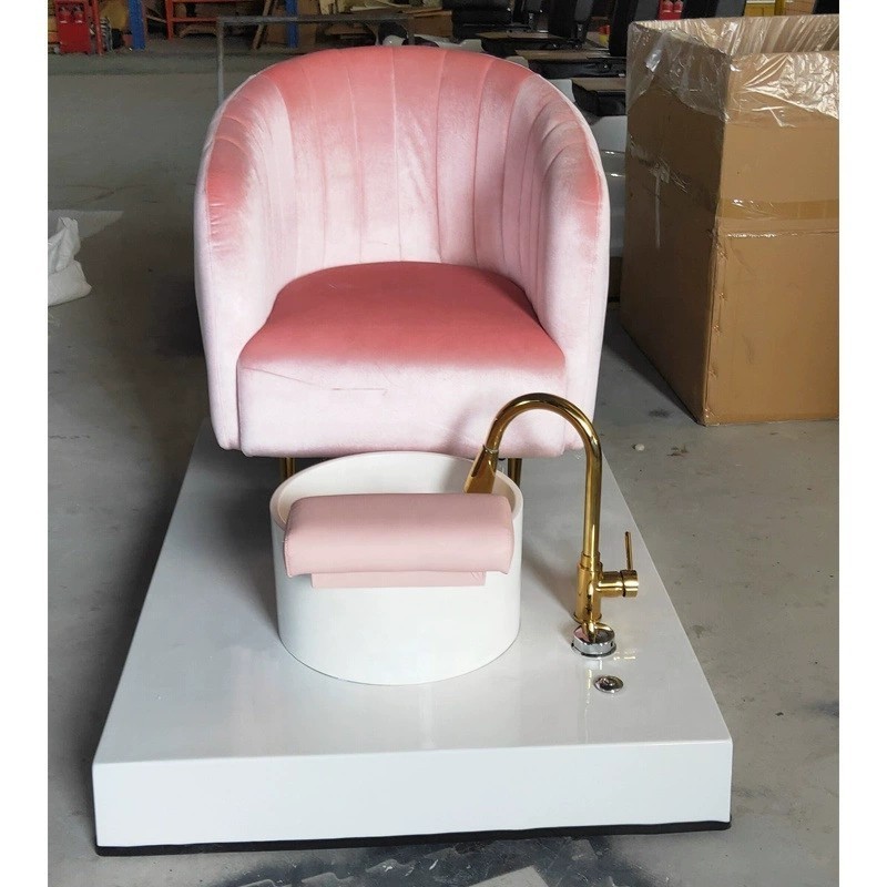 LZY-9866A Luxury Pink Pedicure Chair Beauty Salon Equipment Sink Used Foot Spa Massage Foot Bath Pedicure Chair