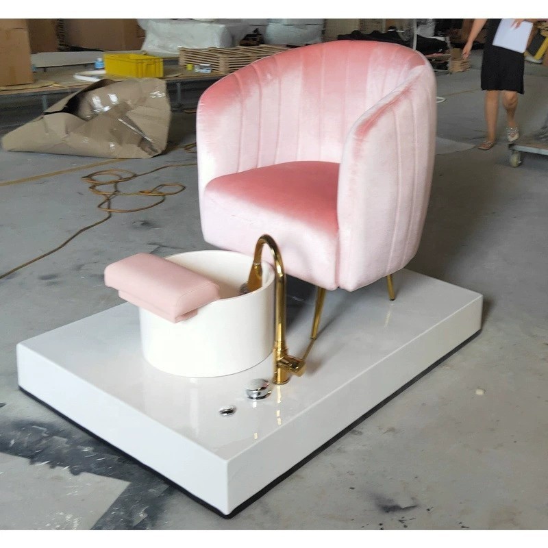 LZY-9866A Luxury Pink Pedicure Chair Beauty Salon Equipment Sink Used Foot Spa Massage Foot Bath Pedicure Chair