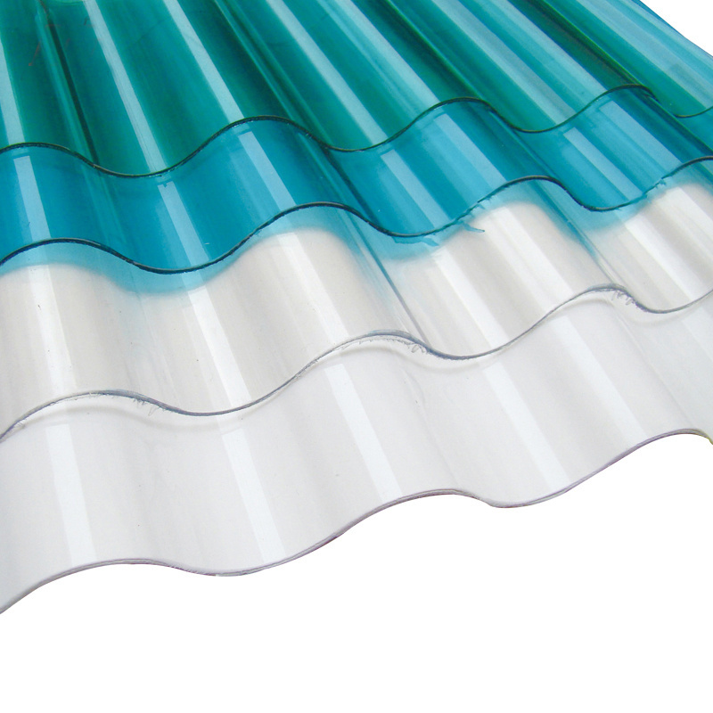 UV PC corrugated transparent polycarbonate sheets clear corrugated plastic roofing sheets plastic for greenhouse