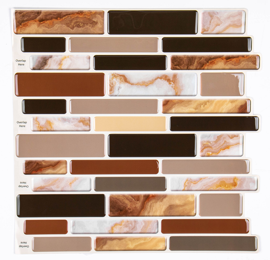 Easy diy 3d peel and stick backsplash mosaic waterproof subway brick backsplash peel and stick