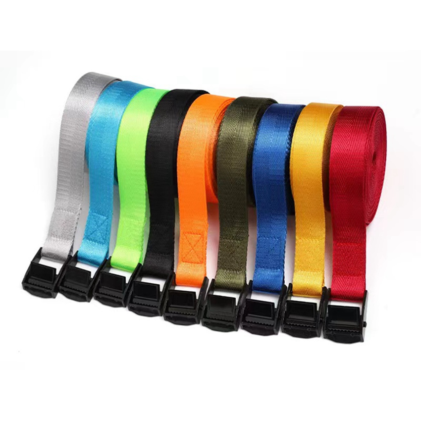 Factory wholesale cam buckle strap belt black e-coating cam buckle tie down straps cargo lashing strap