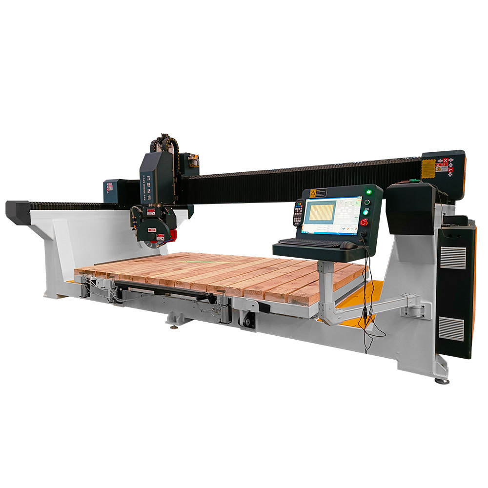 automatic 5 axis middle block cutting bridge saw machine for marble and granite