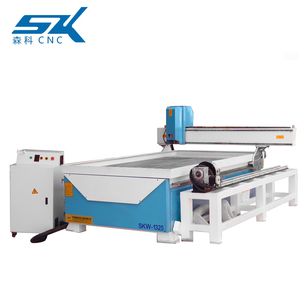 Jinan factory price Cnc  Wood router 1325 plywood stone working machine with rotary