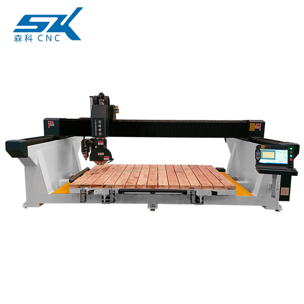 automatic 5 axis middle block cutting bridge saw machine for marble and granite