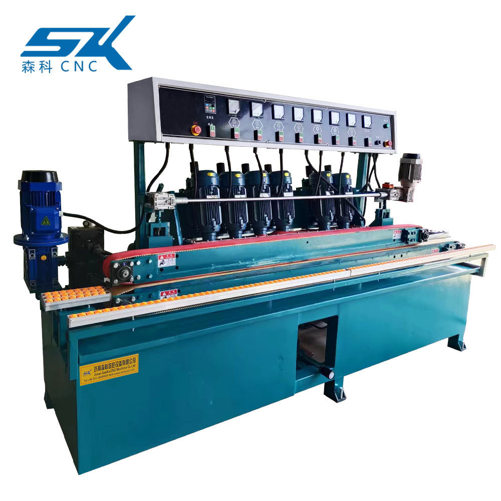 horizontal  furnature construction glass shape bevelled edger grinder processing polishing machine