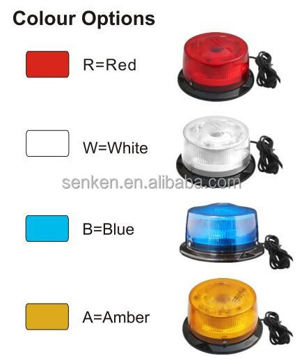 Senken R65 Low Profile High Illumination Flashing Car Ambulance Tractor Warning Signal Strobe LED Beacon Light