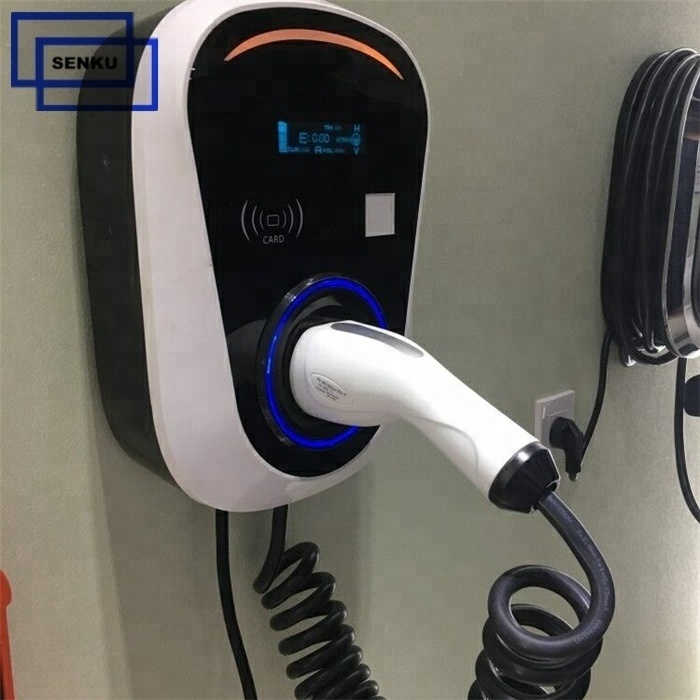 Electric Car 32A Home Wall Mounted Ev Charging Station 7KW Fast EV Charger