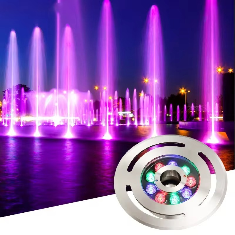 Factory LED304 stainless steel fountain lamp low-voltage 12V underwater lamp embedded with swimming spring lamp