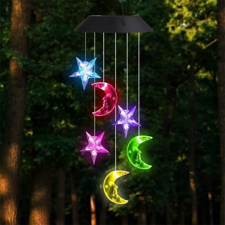 Christmas colored wind chimes outdoor landscape lights landscape solar path lights