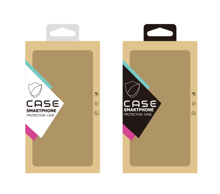 Wholesale Creative design for iPhone 15 Pro Max kraft paper cell phone case packaging box with clear window