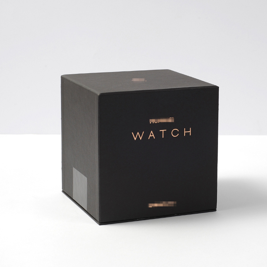 Wholesale Custom Logo Black Cardboard Boxes Handmade Watch Box Luxury Jewelry box