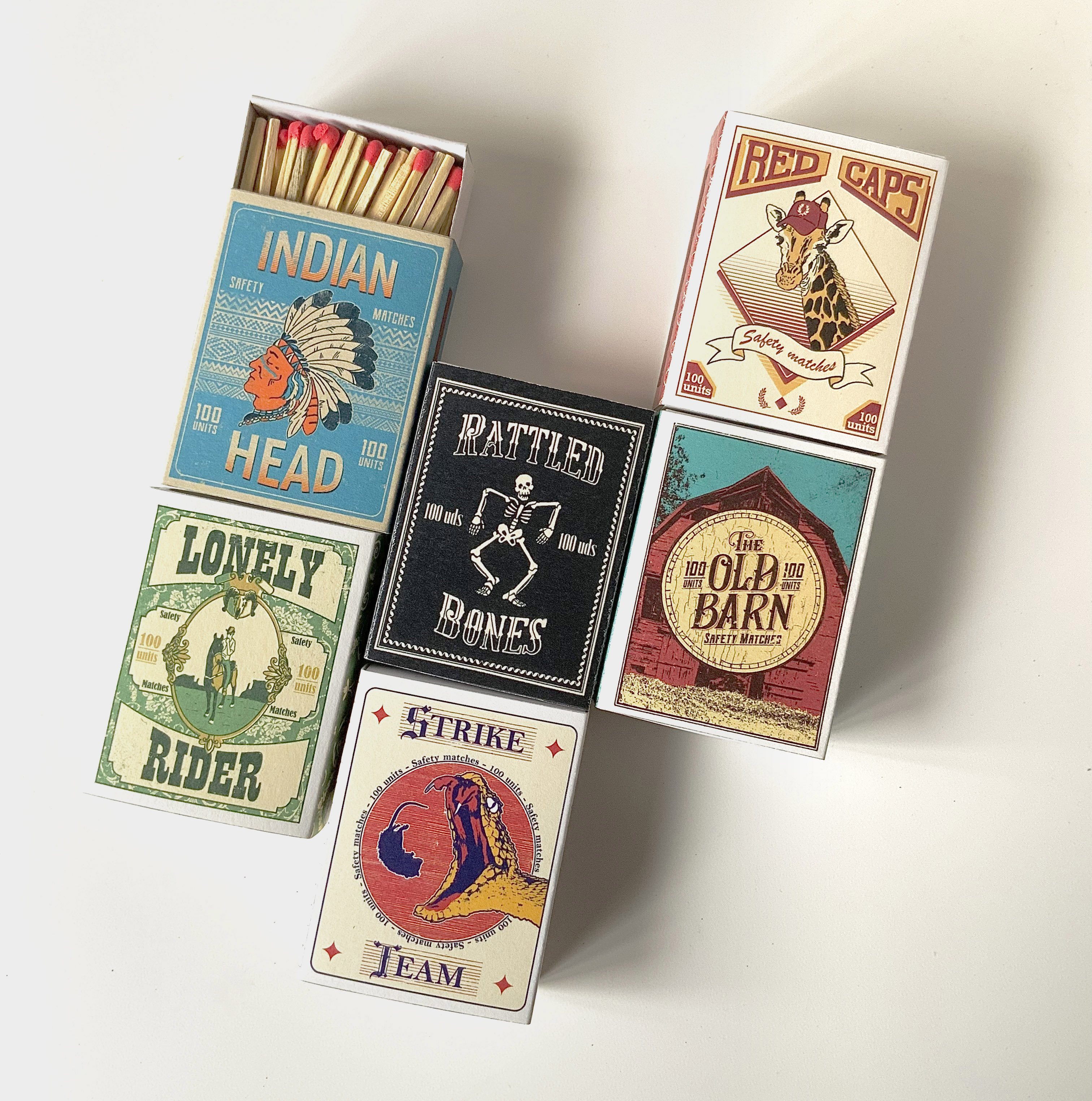 Wholesale custom color printing matchsticks wooden safety matches for candle and cigar