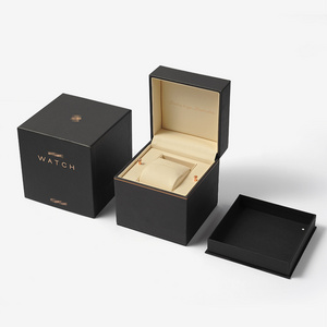 Wholesale Custom Logo Black Cardboard Boxes Handmade Watch Box Luxury Jewelry box