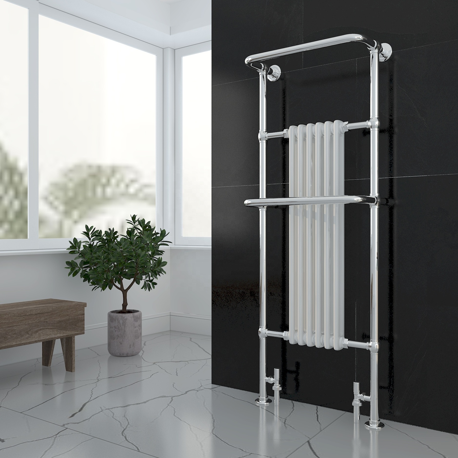 High quality OEM service SUN-TR14WM wall mounted hot water radiator Bathroom Accessories Electric Towel Rack