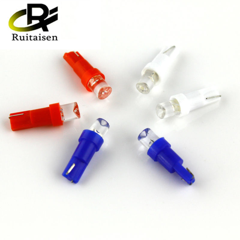 Ruitaisten T5 1SMD Instrument Light bulbs 24V DC Wedge LED White Green Yellow Pink Red Blue Car Auto Dashboards Gauge Lamp