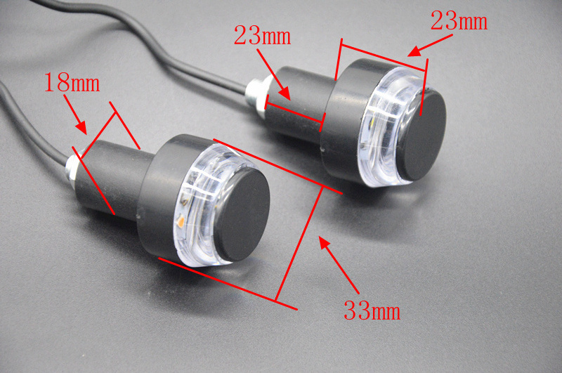 Ruitaisen 12V Turn Signals Motorcycle LED Handle Bar End Blinker for 22mm Handlebar Signal Light Flashing for Handle Bar