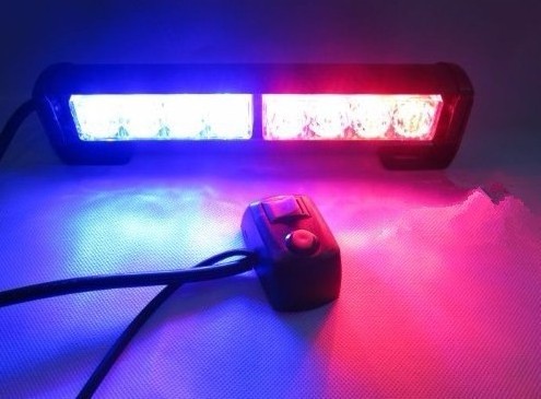 12v Led flashing light bar Car beacon warning light Red/Blue Emergency Strobe fog lamp Autos Led driving Caution lights