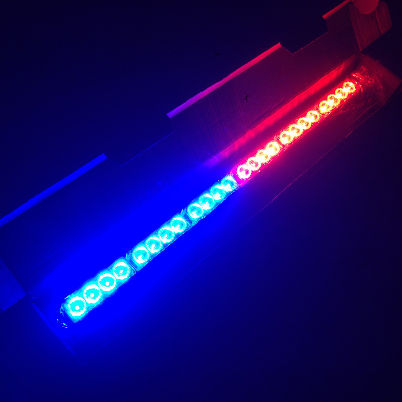 12v Led flashing light bar Car beacon warning light Red/Blue Emergency Strobe fog lamp Autos Led driving Caution lights