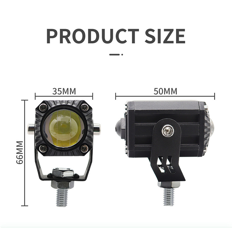 Motorcycle Led Driving Fog Lamp Amber White Projector Lights Night Driving Headlights Auxiliary Spotlight Motorcycle Accessories