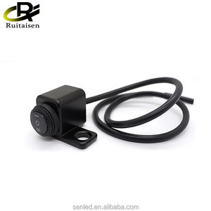 12V Motorcycle Waterproof Switch 10mm Mount Motorbike Headlight Hazard Brake Fog Lights ON-OFF-ON Switch Button Parts