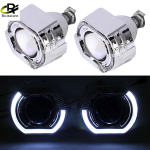 Ruitaisen 2.5 Inch Universal Bi Xenon HID Projector Lens Silver Black Shroud H1 Xenon LED Bulb H4 H7 Motorcycle Car Headlight