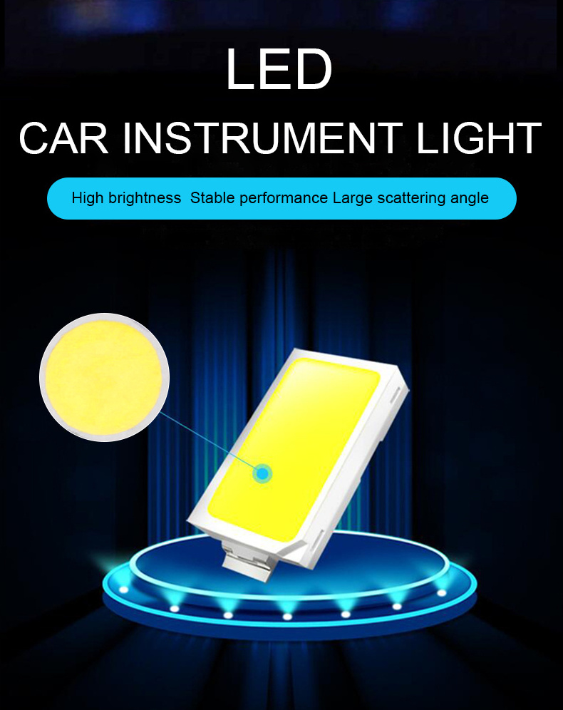 10pcs T3 T4.2 T4.7 Led Bulb Super Bright 3030 Chips Car Board Instrument Panel Lamp Auto Dashboard Warming Instrument Lamp 6000K