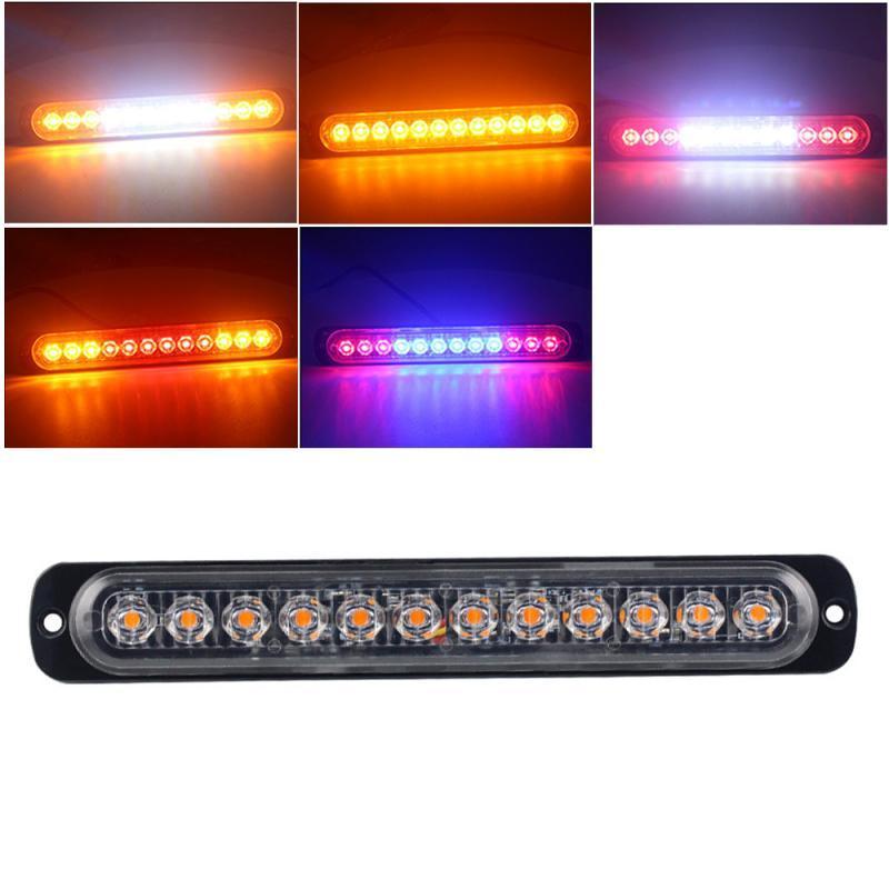 Ruitaisen 12LED Car Strobe Warning Light Bar Car Side Strobe Signal LED Lamp Truck Trailer Hazard Warning Emergency Flashlight