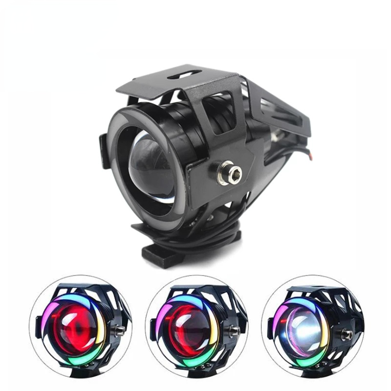 Motorcycle Angel Eyes 5 inch U7 LED Headlight DRL Spot Head Lamp Front Light Bicycle Motorbike Car Work light Fog Light